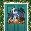 Nativity with Angel Holiday Door Decor