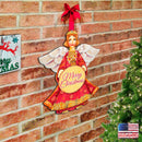 Merry Christmas Angel Front Door Wood Sign