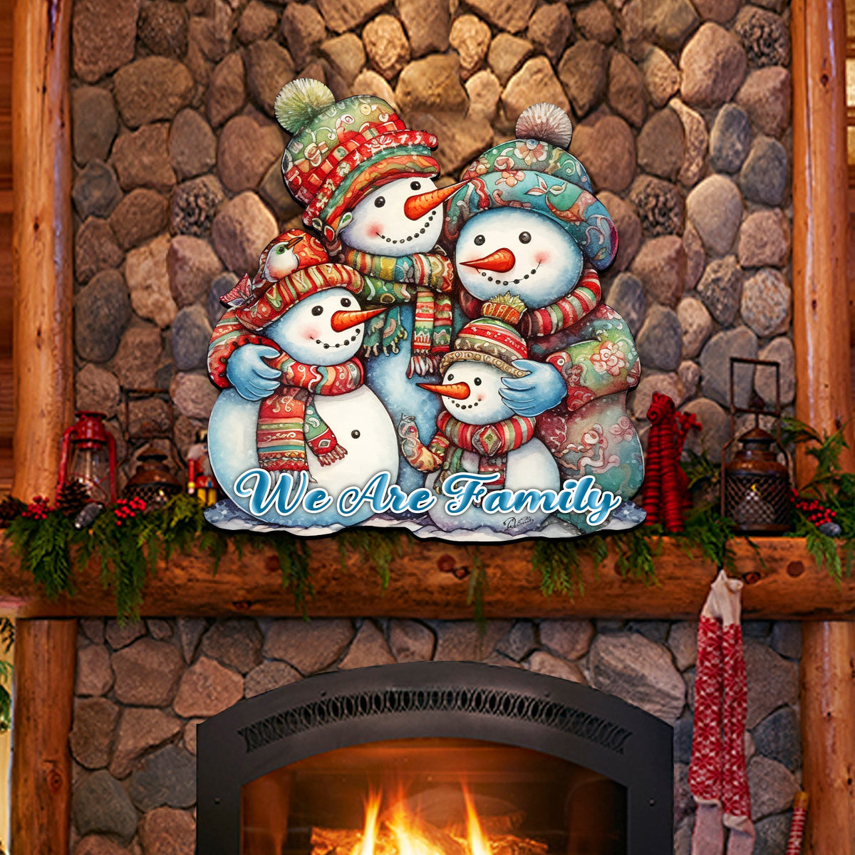Snowman Family Holiday Door Decor