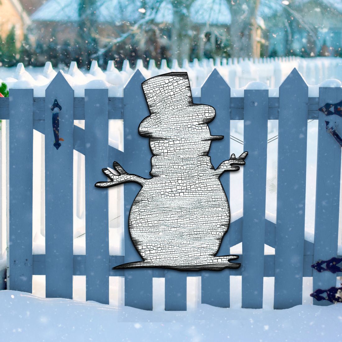 Rustic Snowman Door Decor