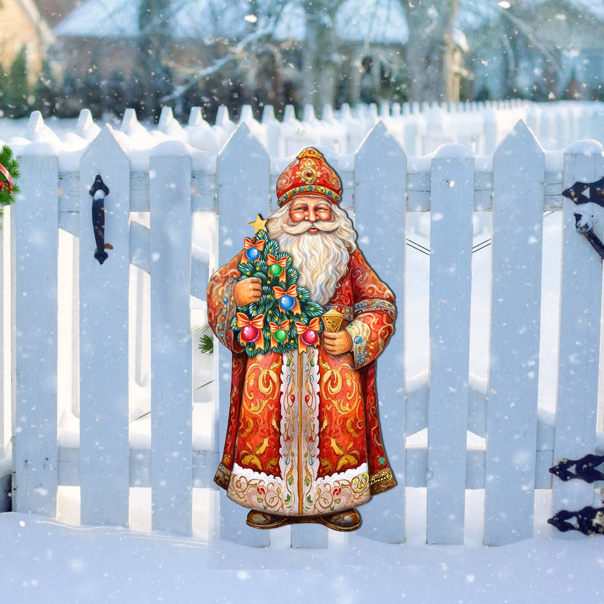 Saint Nicholas & Christmas Tree Door Hanger Art