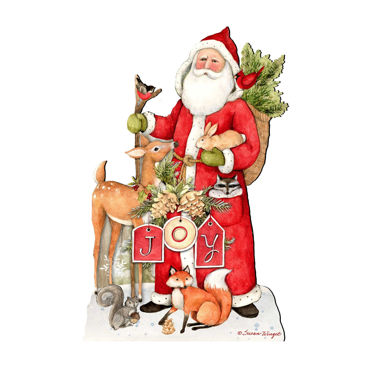Nordic Santa & Woodland Friends Door Decor