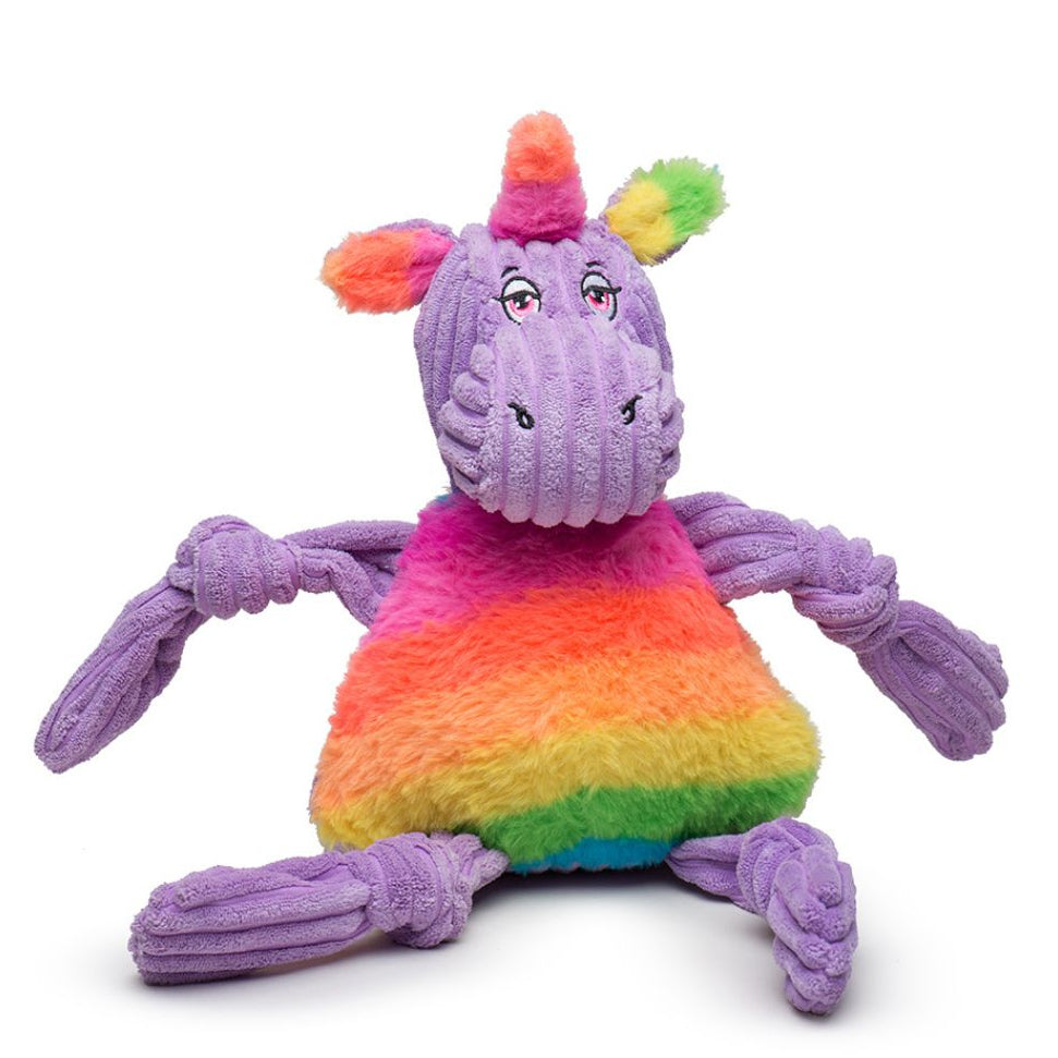 Rainbow Unicorn Knottie® Plush Dog Toy
