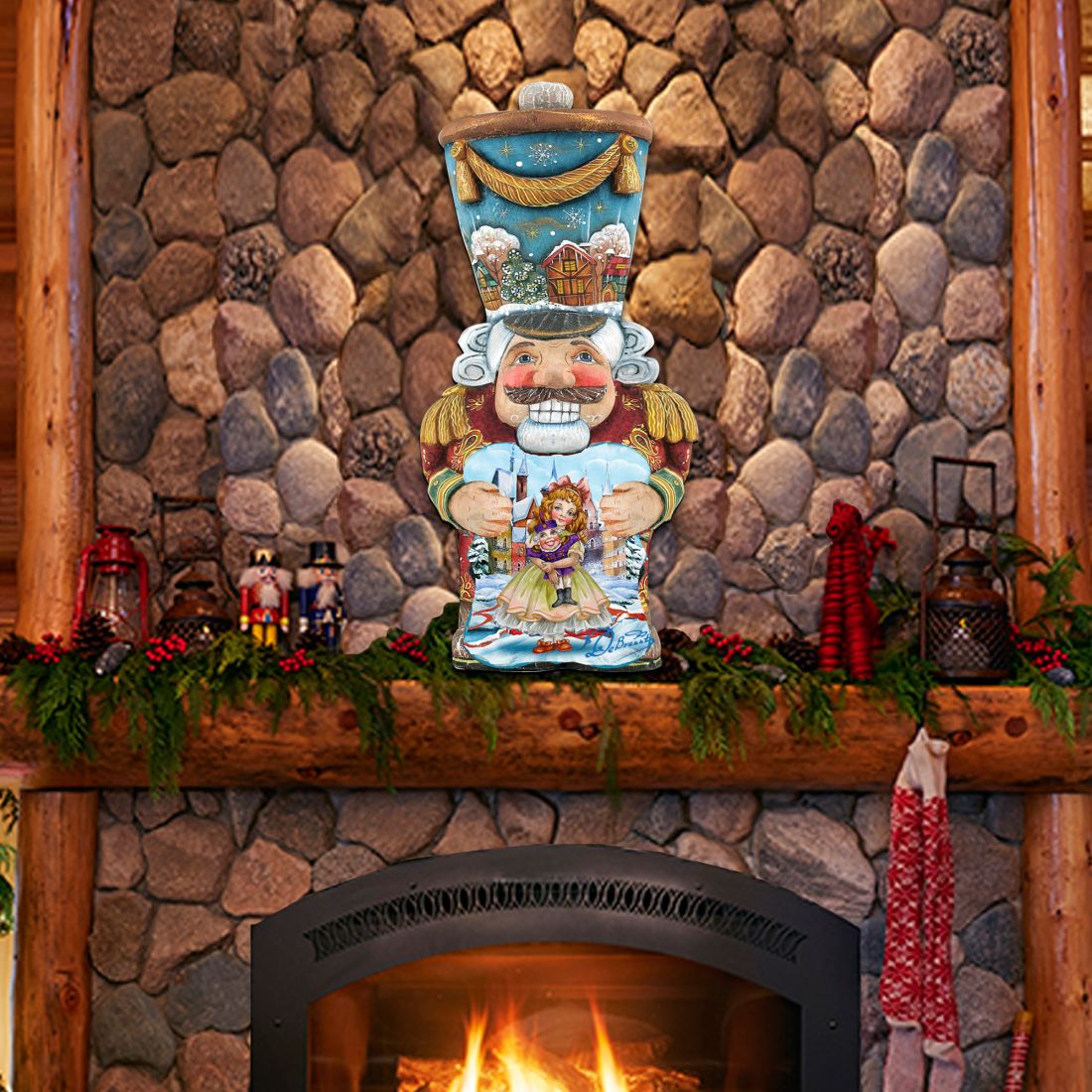 Traditional Nutcracker Christmas Door Decor