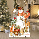 Storybook Snowman & Wildlife Friends Outdoor Decor