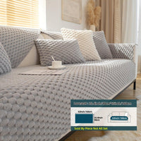 Plush Nordic Sofa Slipcover | non slip couch cover for dogs