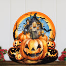 Haunted House & Jack 'o Lantern Front Door Art