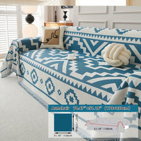 Boho-Chic All-Season Sofa Cover | Light Gray & Pet Proof Couch Cover