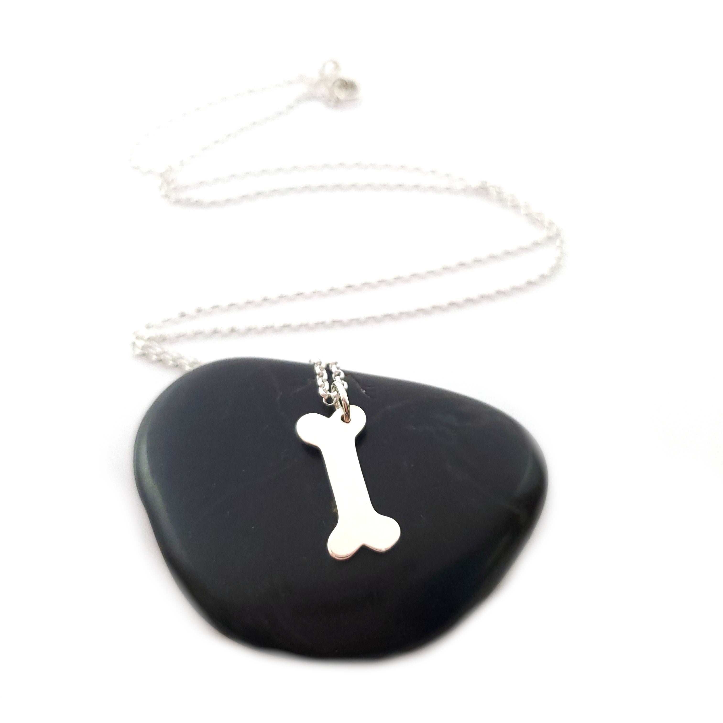 Sterling Silver Dog Bone Necklace