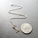 Sterling Silver Dog Bone Necklace