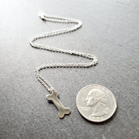 Sterling Silver Dog Bone Necklace