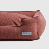 Warby Cranberry Lounge Dog Bed by Jax & Bones
