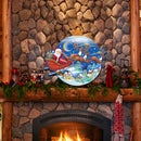 Christmas Eve Santa's Sleigh & Reindeer Door Hanger