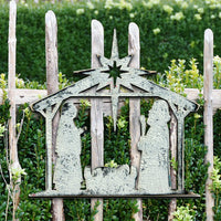 Rising Star Nativity Rustic Door Hanger