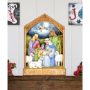O Come Let Us Adore Him Nativity Door Hanger