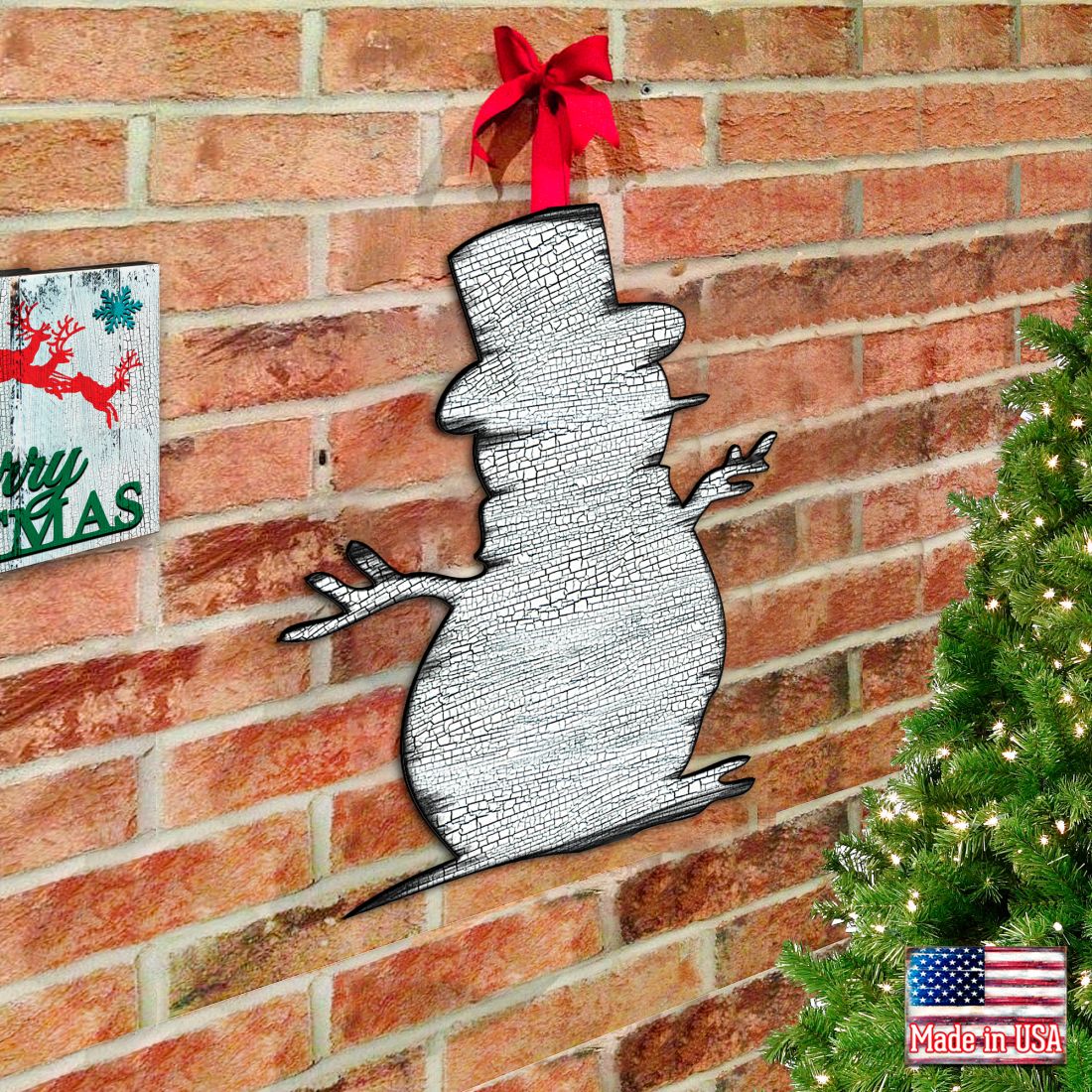 Rustic Snowman Door Decor