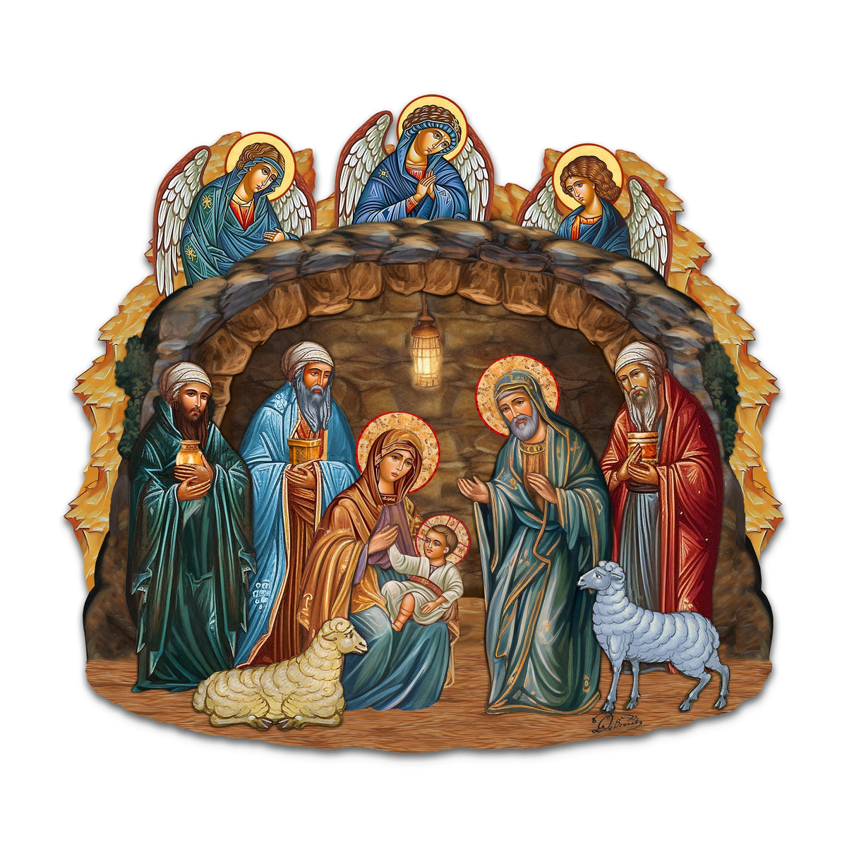 Orthodox Nativity Scene Door Hanger