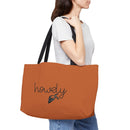 Howdy Tote Bag in Rust