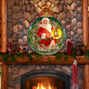 Vintage Santa Christmas Door Decor