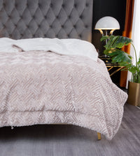 Lavender Grey Soft Plush Sherpa Blanket