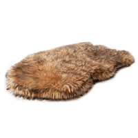 PupRug by Paw.com® Faux Fur Orthopedic Dog Bed: Curve Sable Tan