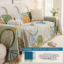 Boho Chic Double-sided Chenille Sofa Cover with Tassels - All-Season