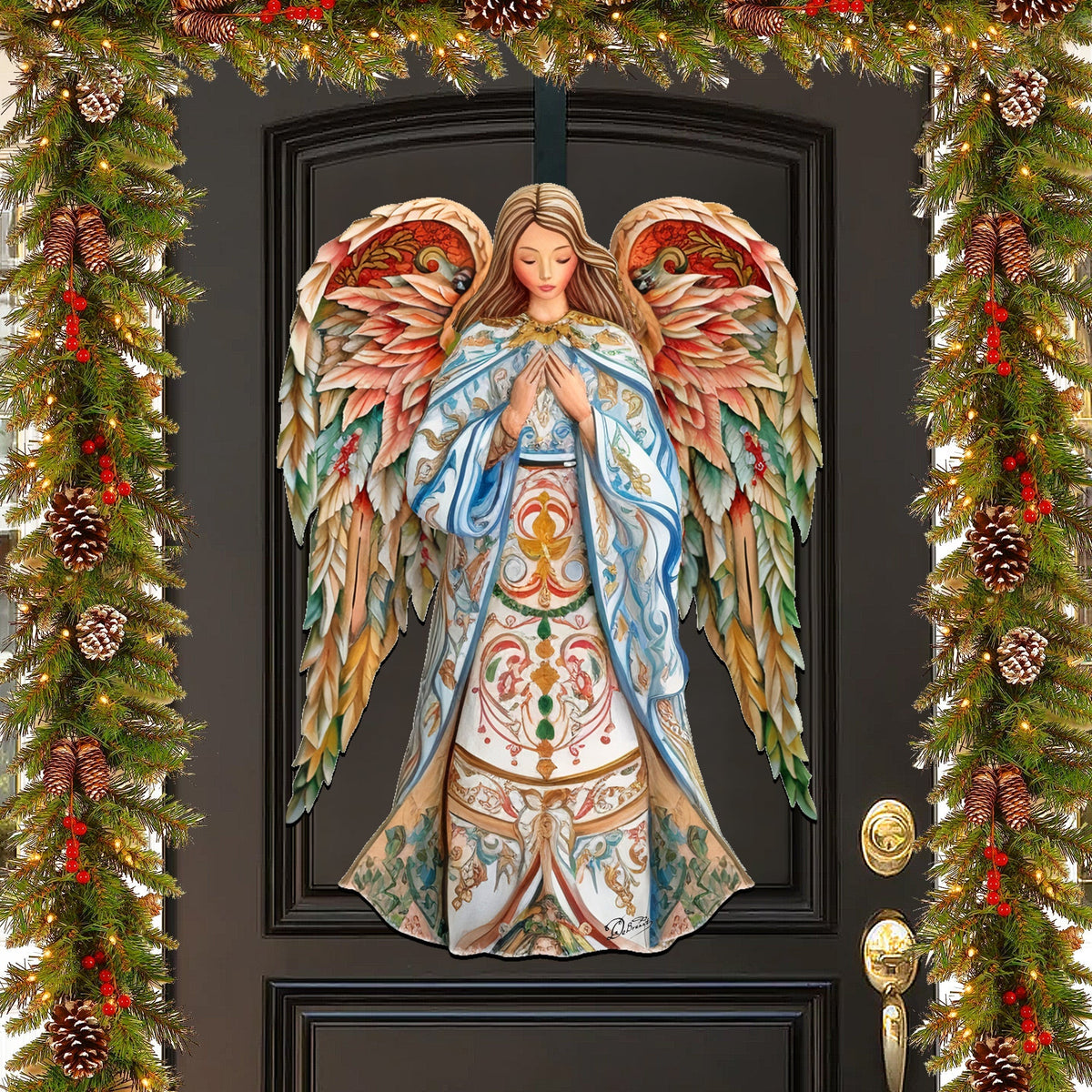 Elegant Angel of Hope Wood Art