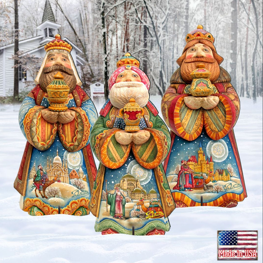 Three Kings Set Outdoor Nativity 3 Piece Display