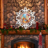 Snowflake Santa & Rudolph Reindeer Door Decor