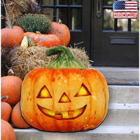 Halloween Jack 'o Lantern Wood Door Art