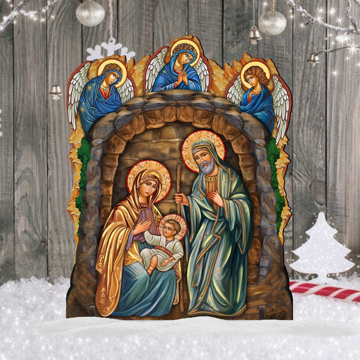 Traditional Nativity & Angels Outdoor Art