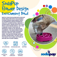 Flower Slow Feeder Dog Bowl for Enrichment - 8" diameter x 2" deep