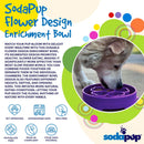 Flower Slow Feeder Dog Bowl for Enrichment - 8" diameter x 2" deep