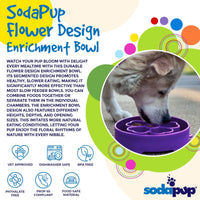 Flower Slow Feeder Dog Bowl for Enrichment - 8" diameter x 2" deep