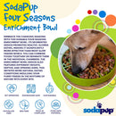 Four Seasons Slow Feeder Dog Bowl for Enrichment - 8" diameter x 1.5" deep