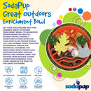 Great Outdoors Slow Feeder Dog Bowl for Enrichment - 8" diameter x 2" deep