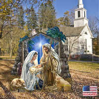 O Holy Night Nativity Scene Outdoor Lawn Display