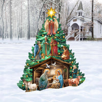 Nativity, Wise Men & Angel Christmas Tree Yard Decor