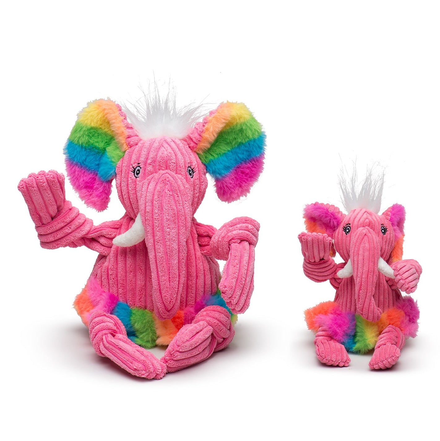 Rainbow Elephant Knottie® Plush Dog Toy