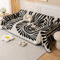 Versatile Chenille Sofa Cover - Pet-Friendly, Orange Dog Couch Cover
