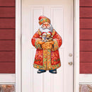 St Nick, Kitten & Puppy Wood Door Art