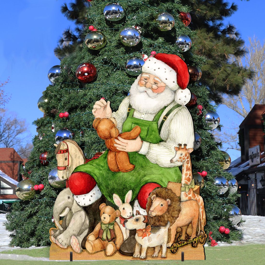 Santa's Workshop Outdoor Yard Decor