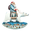 Scandinavian Santa On Polar Bear Christmas Door Decor