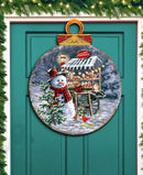 Hot Chocolate Snowman Winter Door Hanger