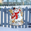 Vintage Snowman & Friends Porch Sign