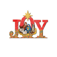 JOY Nativity & Star of Bethlehem Door Hanger