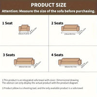 Vintage Slipcovers Couch | Plush Sofa Throw Cover for All Seasons