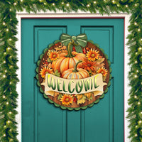 Welcome Fall Wooden Front Door Sign