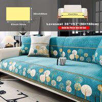 Pet Proof Couch Cover - Boho Chenille Sofa Cover with Tree Embroidery