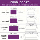 Soft & Cozy Chenille Reversible Sofa Cover - Black and White Couch
